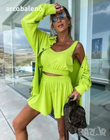 Дамски ежедневен ваканционен комплект от три части INS, 6цвята , снимка 2 - Комплекти - 49863393