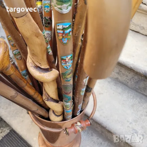 меден съд с туристически бастуни, снимка 2 - Антикварни и старинни предмети - 49592272
