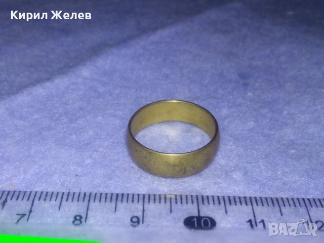 СТАРА БРОНЗОВА МЪЖКА ХАЛКА РЕТРО ПРЪСТЕН МАЙСТОРСКА РЪЧНА ИЗРАБОТКА 36983, снимка 7 - Антикварни и старинни предмети - 39723253