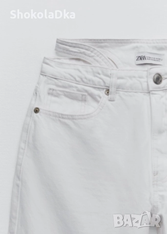 Дънки Zara с детайл на талията размер 34, снимка 6 - Дънки - 52119068