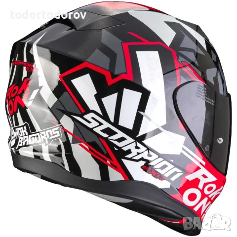 Мото Каска SCORPION EXO-520 EVO AIR Rock On Red/Black,XXL 63-64, снимка 3 - Аксесоари и консумативи - 50282686
