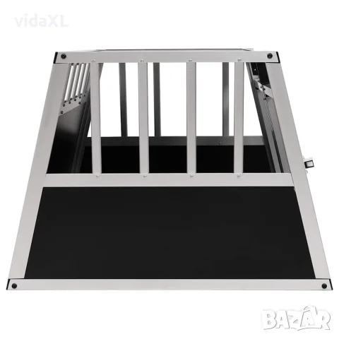 vidaXL Кучешка клетка с две врати, 89x69x50 см, снимка 3 - За кучета - 56146188