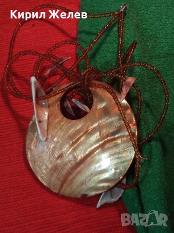 СЕДЕФЕНО МЪНИСТЕНО ФЕШЪН АРТ КОЛИЕ МЕДАЛЬОН ЛЯТНО ПЛАЖНО ХЕНД МЕЙД БИЖУ 34682, снимка 15 - Колиета, медальони, синджири - 39189717