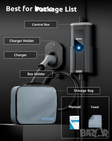 Зарядно устройство Bokman EV 7kW Тип 2 към CEE щепсел, 8M, снимка 6 - Части - 53710753