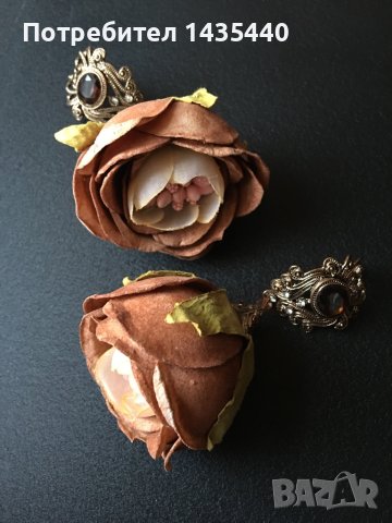 Обеци  от серията “Тайната градина” на дизайнерката Анелия Милчева, снимка 4 - Обеци - 41678185