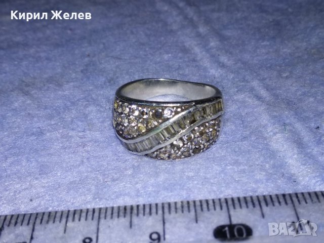 СКЪПОЦЕНЕН СРЕБЪРЕН АРТ ПРЪСТЕН СРЕБРО 925 с ФАСЕТИРАНИ ИСКРЯЩИ ЦИРКОНИ и ЛАБОРАТОРЕН МОЙСАНИТ 38278, снимка 16 - Пръстени - 40921018