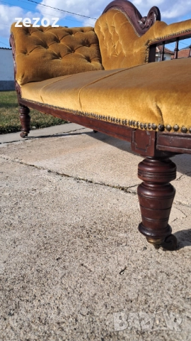 Антикварен диван лежанка, снимка 5 - Дивани и мека мебел - 52570313