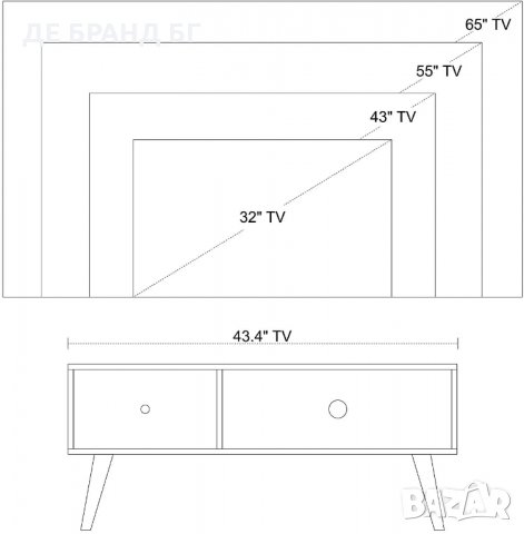 Шкаф / стойка за телевизор / масичка BF51DS01, снимка 2 - Маси - 35863060