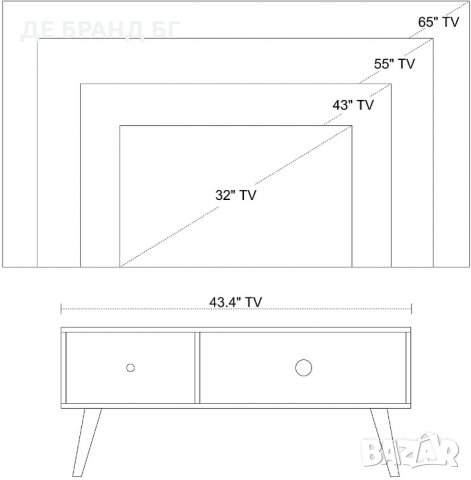 ПРОМОЦИЯ Шкаф / стойка за телевизор / масичка BF51DS01, снимка 2 - Маси - 35863060