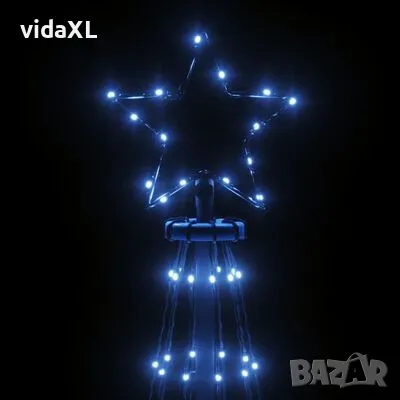 vidaXL Коледна елха с шип, синя, 310 LED, 300 см（SKU:343557）, снимка 4 - Други - 49162756