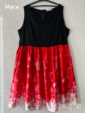 Дамска Коледна рокля 2ХЛ-3ХЛ, снимка 6 - Рокли - 48357973