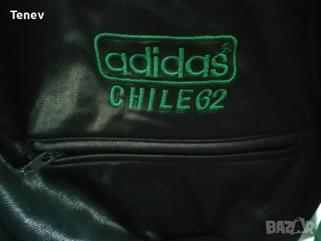Adidas Chile 62 оригинално ретро горнище черно/зелено мъжко vintage Originals , снимка 6 - Спортни дрехи, екипи - 48228840