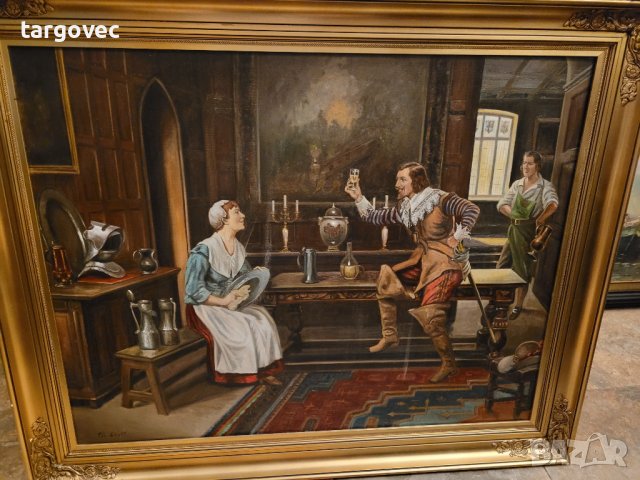 Прекрасна рустикална аристократична маслена картина