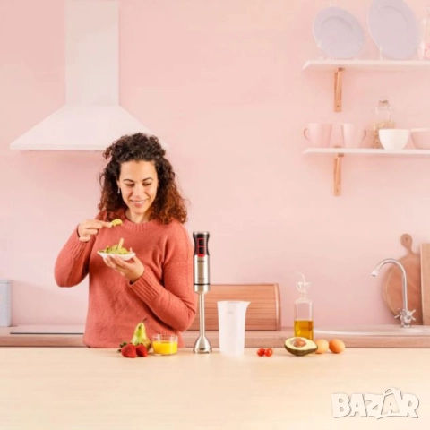 Ръчен пасатор Solac Pro 1201 – 1200W, 4 ножа, Turbo функция, стоманена приставка, мерителна чаша, снимка 10 - Друга електроника - 51896286