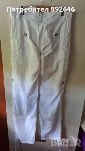 Бял дамски панталон , снимка 3 - Панталони - 41842131