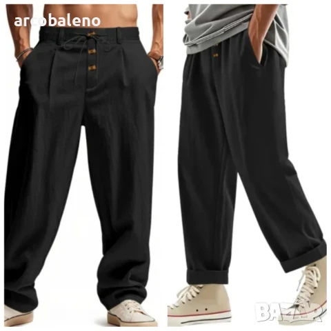 Мъжки ленен ежедневен панталон, 8цвята , снимка 14 - Панталони - 50499948