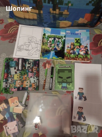НОВИ! Майнкрафт торба и ученически принадлежности, снимка 4 - Ученически пособия, канцеларски материали - 51699321