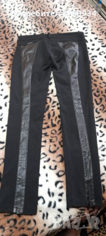 Черен кожен панталон FRANCO FERUCCI нов размер XL, снимка 2 - Панталони - 39820331