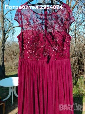 рокля в цвят бордо хл 89лв, снимка 6 - Рокли - 44599252