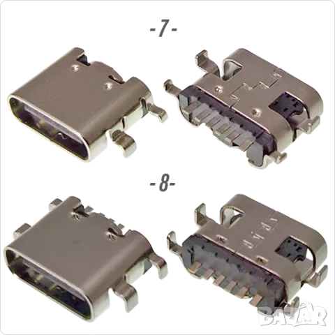 Букса конектор USB Type-C  6 , 4 , 2 pin , Waterproof IP67-IP68  panel mount connector,панелен  монт, снимка 5 - Ремонт на друга електроника - 50423467
