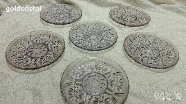 стари стъклени чинийки за десерт 