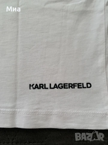 Оригинална дамска тениска Karl Lagerfeld с надпис, снимка 5 - Тениски - 50598495