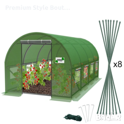 Градиснка оранжерия със стабилна конструкция - перфектен микроклимат за вашите растения - 6 х 3 х 2м, снимка 5 - Други стоки за дома - 53614582