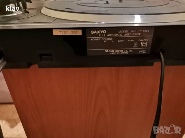 Грамофон Sanyo TP 6125, снимка 9 - Грамофони - 40844224