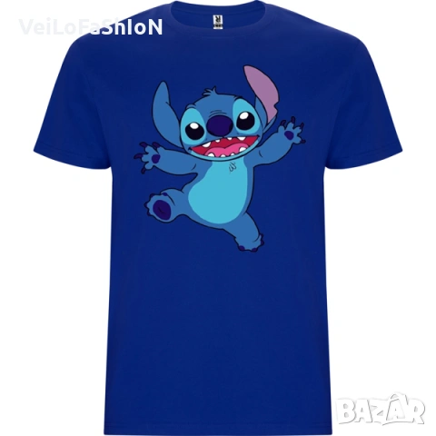 Нова детска тениска с героя Стич (Funny Stitch), в четири цвята, снимка 4 - Детски тениски и потници - 43927101