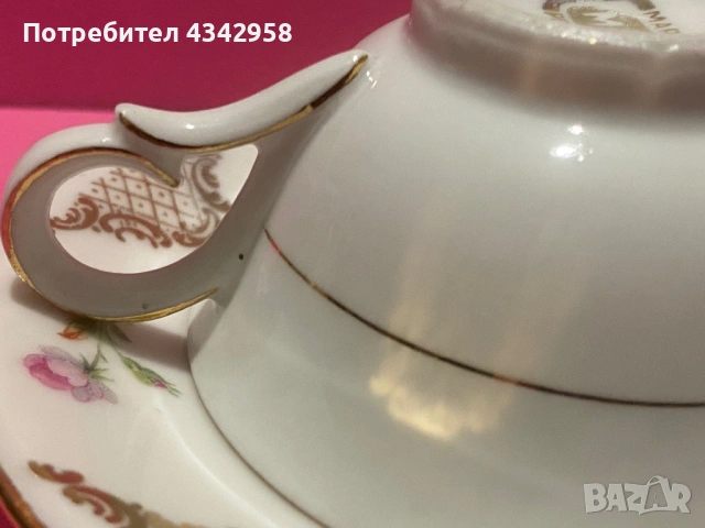 MKS. Bavaria.(1950-1960 г.)  Порцеланов сет за кафе., снимка 4 - Антикварни и старинни предмети - 53627058