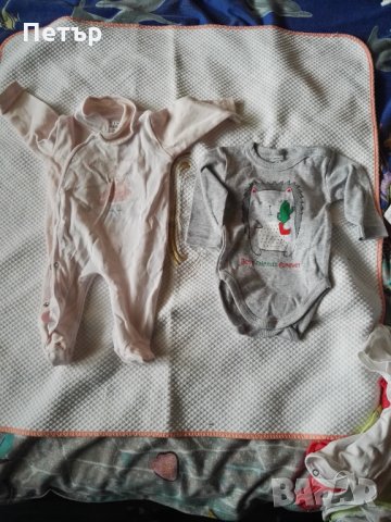 Лот бебешки дрехи момиче 0-3м, боди, ританки, гащеризон, чувалче, шапка, детски дрехи, снимка 8 - Комплекти за бебе - 34478354