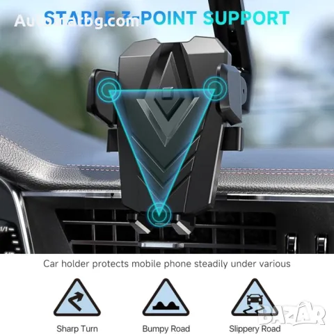 Стойка за телефон Automat, За кола, каравана и др, Въртяща, Универсална, снимка 4 - Аксесоари и консумативи - 49088110