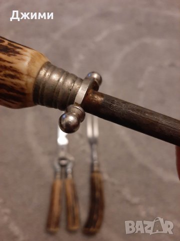 различни комплекти и ножове на солинген с рогови дръжки, снимка 3 - Антикварни и старинни предмети - 39225808