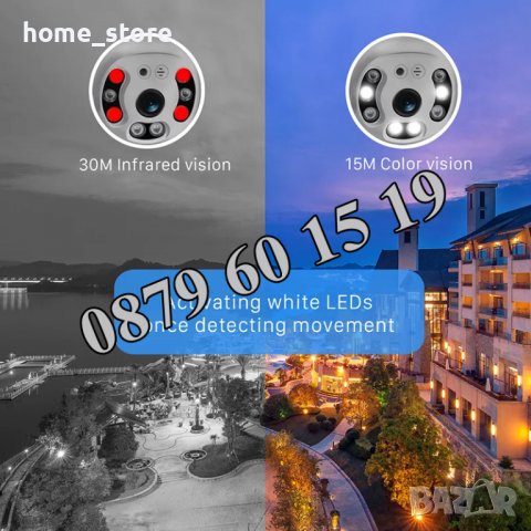 Безжична въртяща куполна WIFI камера 5MP PTZ HD, IP камера 2MP ICSEE, снимка 4 - IP камери - 39854094