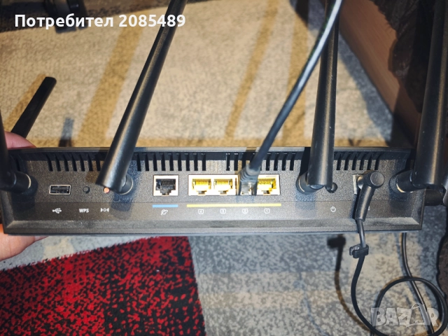 Трибандов Безжичен рутер Asus RT-AC3200, AC 3200, 600+1300+1300 Mbps, снимка 3 - Рутери - 52587086