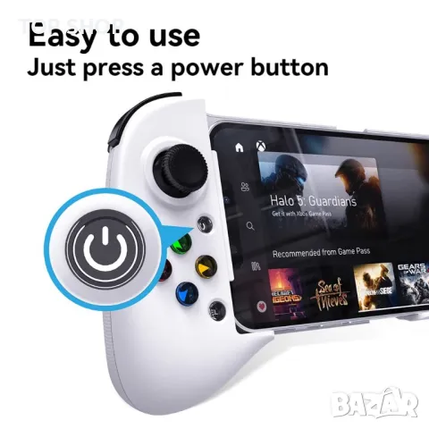 ShanWan Q13 Mobile Game Controller за iphone с поддръжка на PHONE CASE, Bluetooth безжичен геймпад
