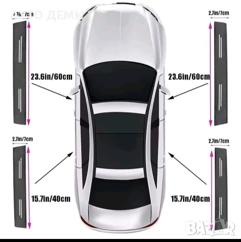 ТОП Цена за 5 броя гланцирани карбон стикери за прагове и броня за Алфа Ромео Alfa Romeo, снимка 4 - Аксесоари и консумативи - 50590719