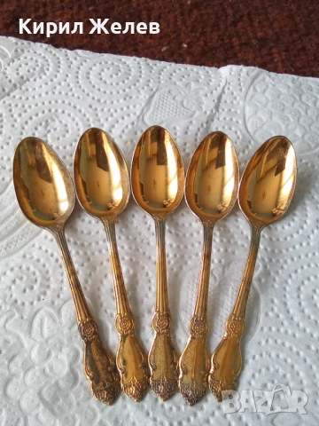 Лъжици позлатени малки 52637, снимка 3 - Прибори за хранене, готвене и сервиране - 52747324