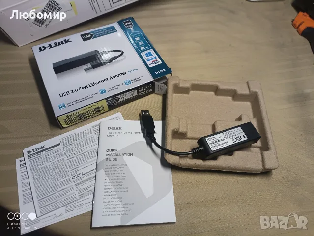 Адаптер USB 2.0 към Ethernet порт D-Link DUB-E100 , снимка 4 - Мрежови адаптери - 55709122