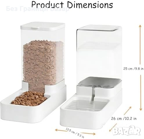 Нов Комплект хранилка и поилка за котки и малки кучета 3.3L за любимци, снимка 4 - За котки - 53836566