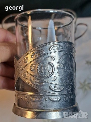 съветски чаши с подстакани 27/5, снимка 2 - Чаши - 51740282