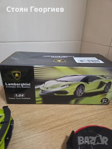 Чисто нова спортна кола(играчка) Lamborghini Aventador SVJ Roadster. Мащаб: 1:24 , снимка 3 - Коли, камиони, мотори, писти - 55753673