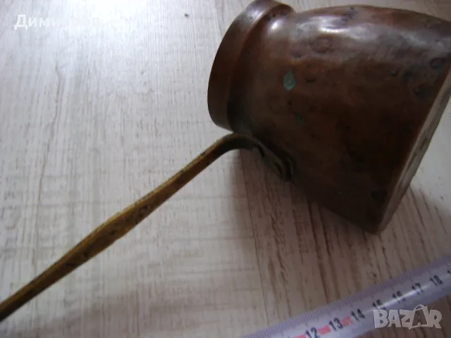 СТАРИННО БРОНЗОВО ДЖЕЗВЕ, снимка 2 - Антикварни и старинни предмети - 49567878