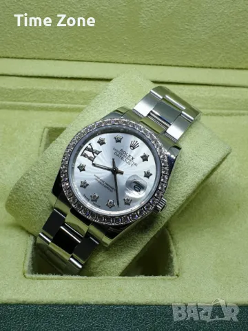 Rolex Datejust 36mm Steel Silver Dial Star-Shaped Diamond Automatic Дамски Различни Варианти, снимка 6 - Дамски - 48183099