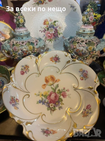 W. Germany  Circa  1964 “Jlmenau” автор и художник ръчно нарисувана купа (плато) Код P1899, снимка 7 - Декорация за дома - 53332547