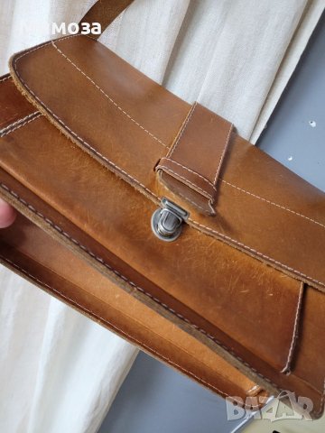 Естествена кожа винтидж чанта, снимка 5 - Чанти - 41000626