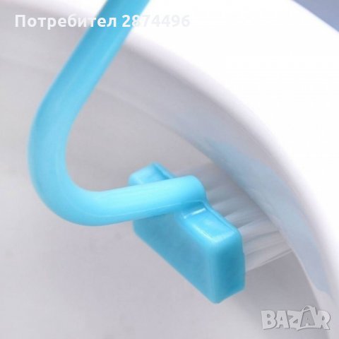 3355 Извита Мини четка за лесно почистване под ръба на тоалетната чиния, снимка 5 - Други стоки за дома - 35727203