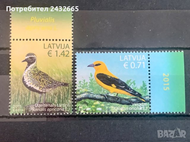 722. Латвия 2015 =  “ Фауна. Птиците на Латвия ”,**,MNH 
