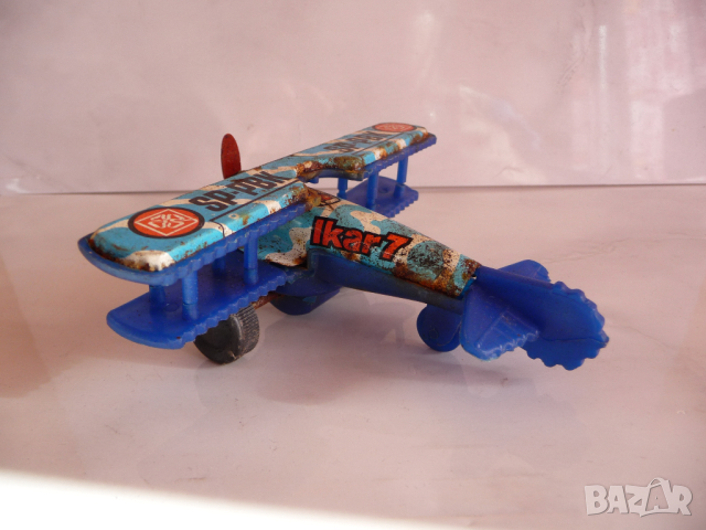 Ikar 7 стара играчка самолетче SP-PBK самолет крила перка, снимка 5 - Колекции - 44519125