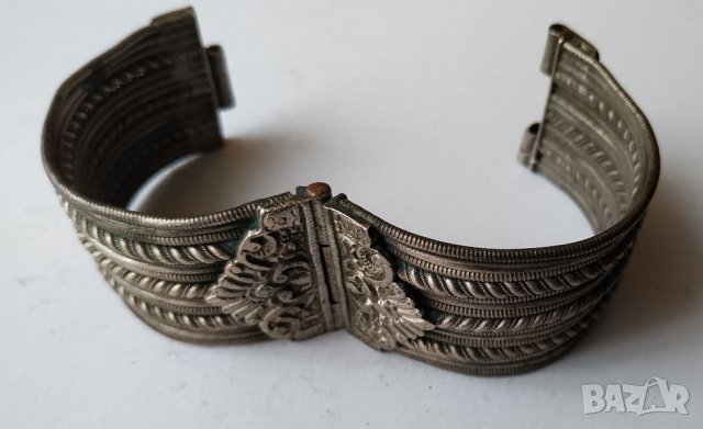 Възрожденска сребърна гривна / сачан /, снимка 6 - Гривни - 39853655